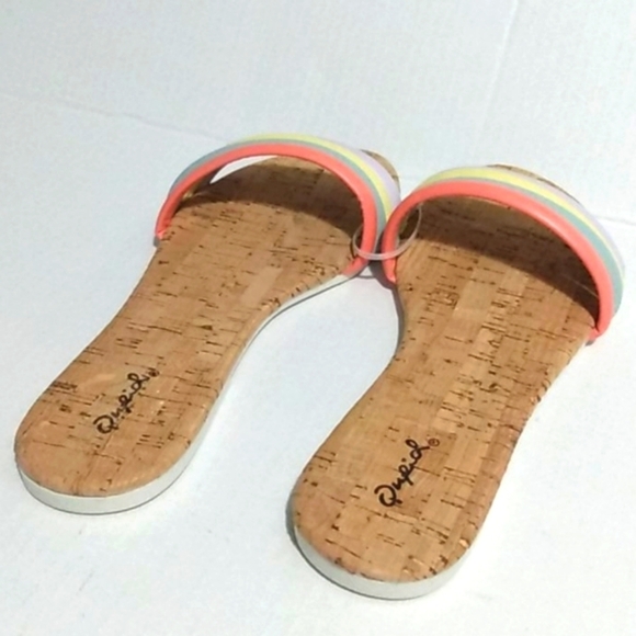QUPID RAINBOW MULE SANDALS NWT SIZE 8 - Picture 2 of 6